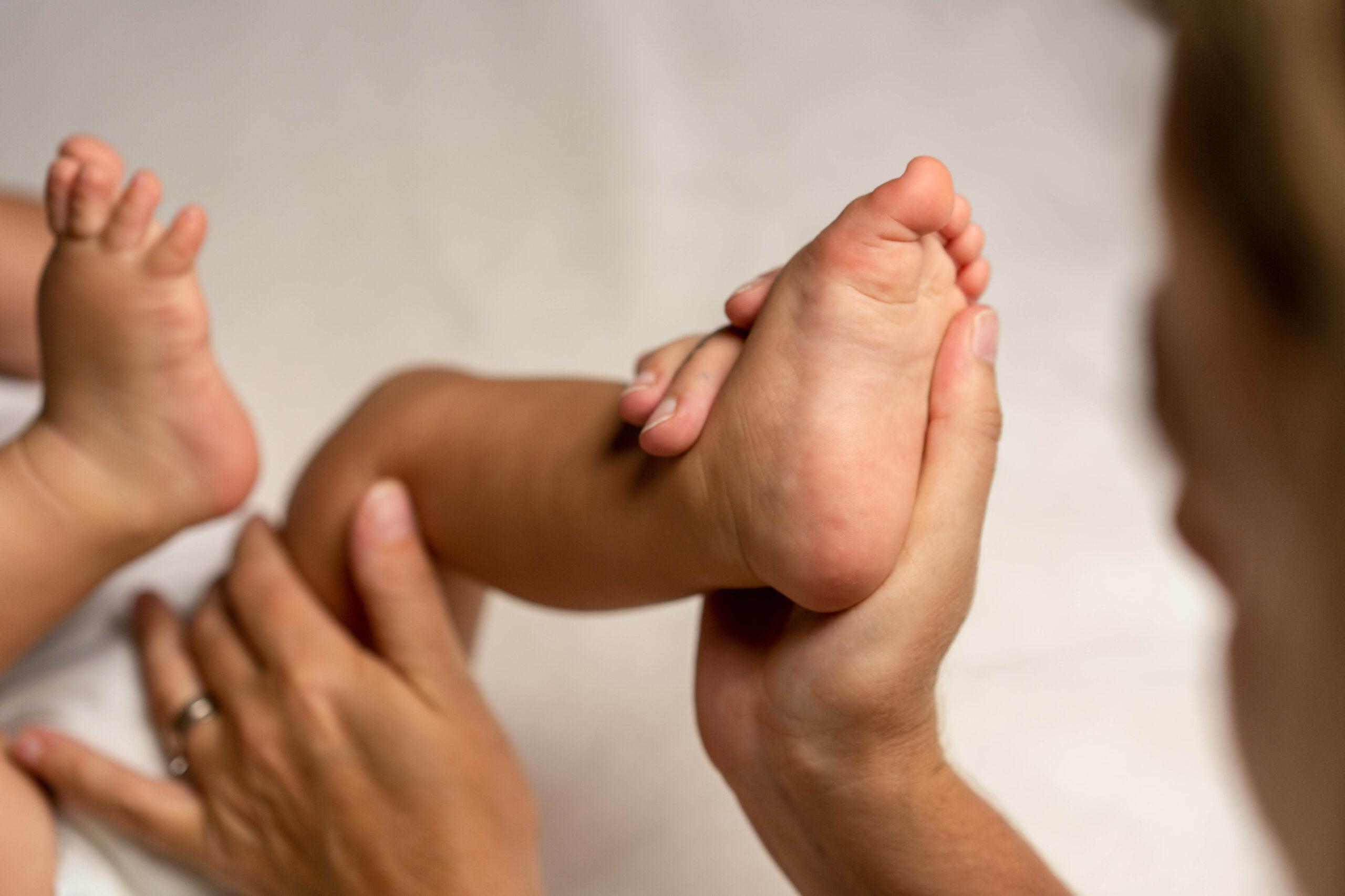 Voetreflex voor baby's